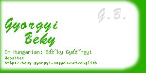 gyorgyi beky business card